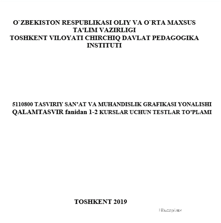 Qalamtasvir fanidan Test