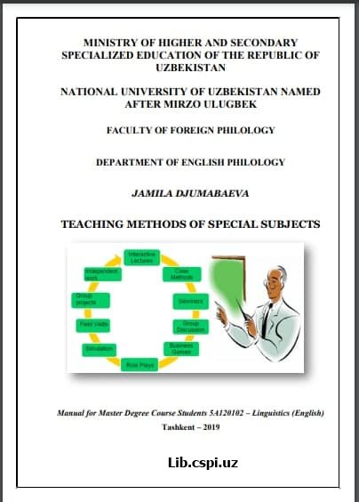 TEACHING METHODS OF SPECIAL SUBJECTS