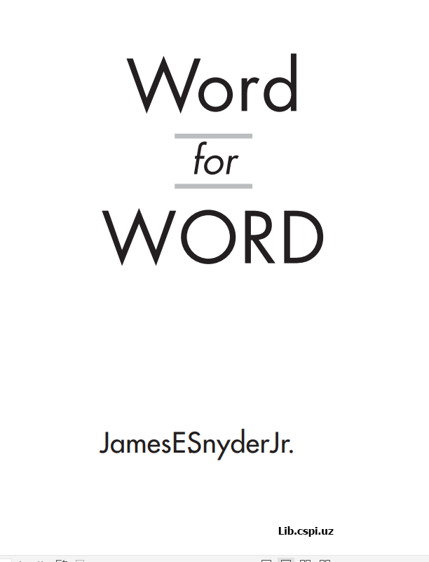 Word for Word