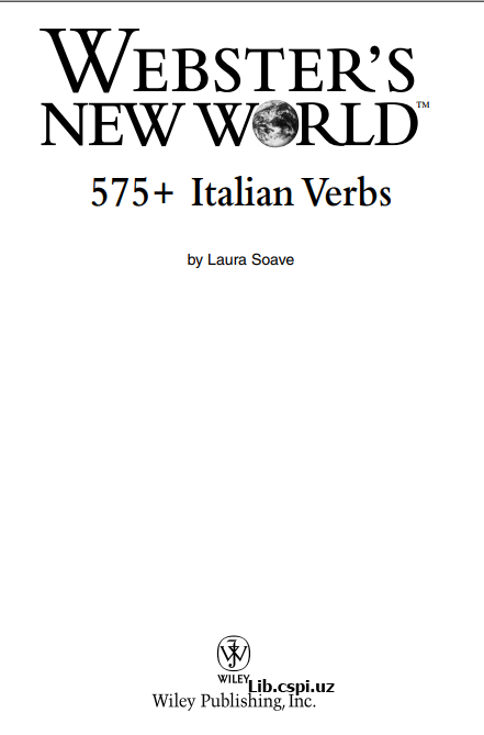 Werster's new world 575+Italian Verbs