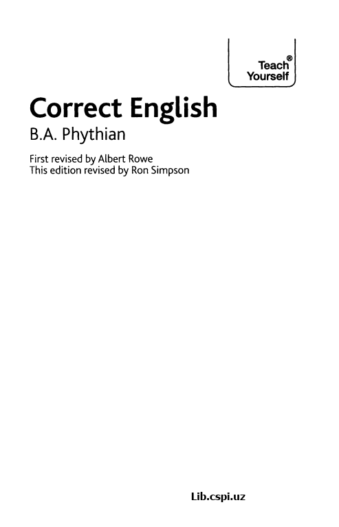 Correct English