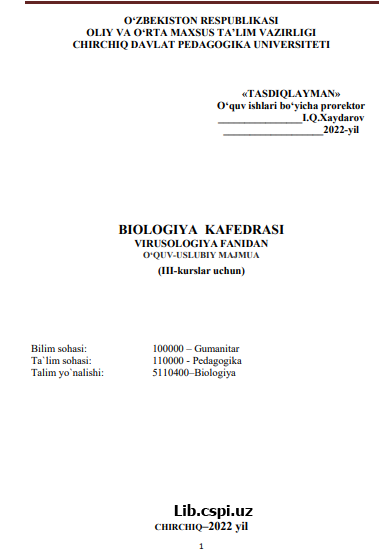 “VIRUSOLOGIYA