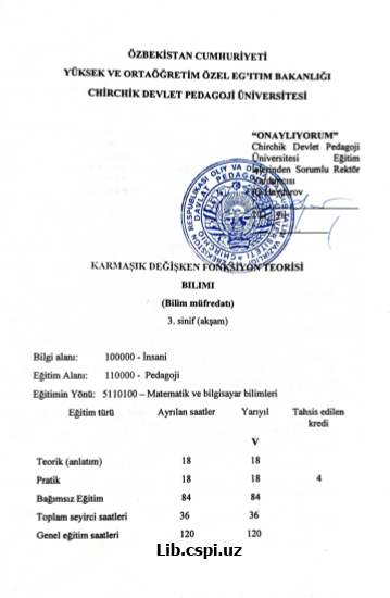Karmasik degisken fonksiyon teorisi