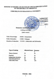 Elementary mathematies (algebra)