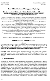 General Classifications of Pedagogy and Psychology