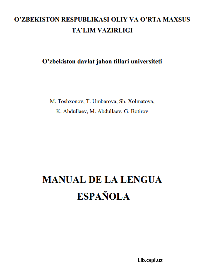 Manual de la lengua Espanola