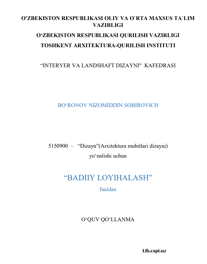 “BADIIY LOYIHALASH”