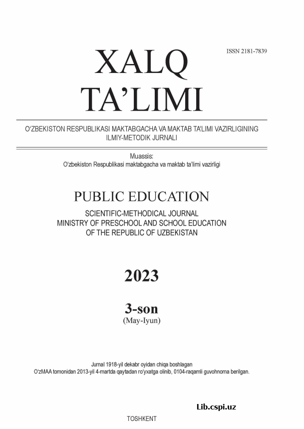 OLIY TA’LIM MUASSASALARIDA 0 ‘QUV AMALIYOTINING TA’LIM JARAYONIDAGI 0 ‘RNI