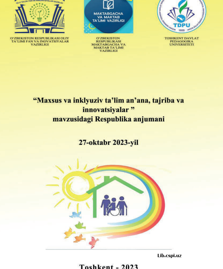 ALOHIDA EHTIYOJGA EGA BOLALARDAGI OʻSMIRLIK DAVRI STRESS HOLATLARINI  DIAGNOSTIK VA KORREKSION YORITILGANLIGI