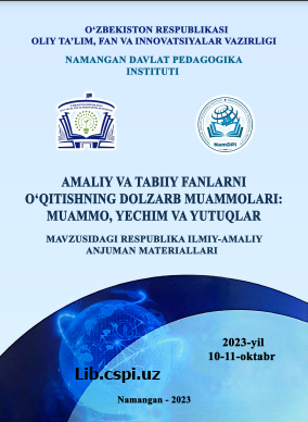 KIMYOVIY TA’LIMGA TAYYORLASH VA O‘TKAZISH