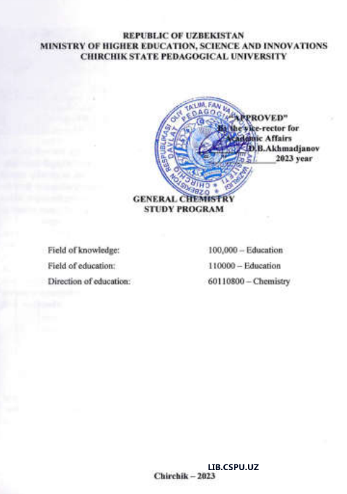 General chemistry
