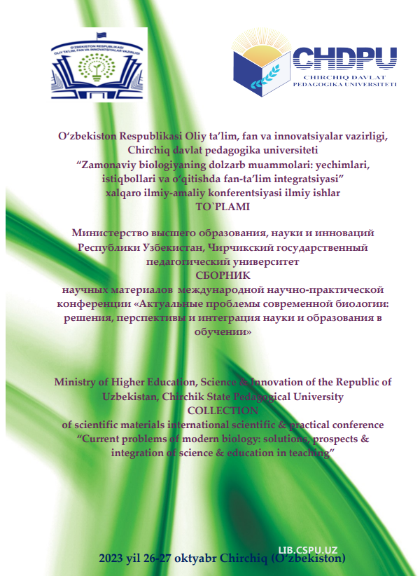 O'QUV TADQIQOTLARIDA KIMYO VA BIOLOGIYA FANLARNING INTEGRATSIYASI