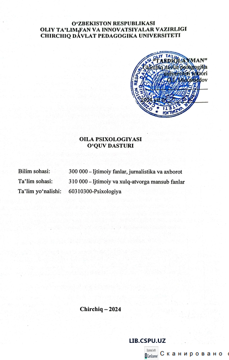 OILA PSIXOLOGOYASI
