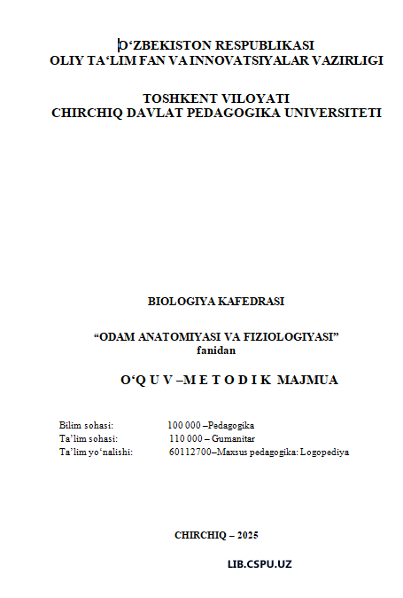 ODAM ANATOMIYASI VA FIZIOLOGIYASI