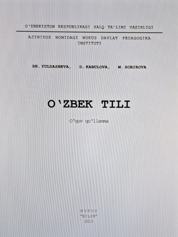 O`zbek tili