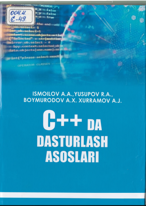 C++da dasturlash asoslari