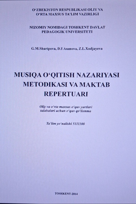 Musiqa o'qitish nazariyasi metodikasi va maktab repertuari