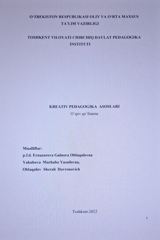 Kreativ pedagogika asoslari
