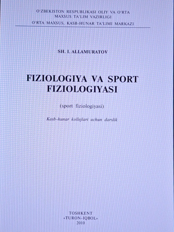 Fiziologiya va sport fiziologiyasi