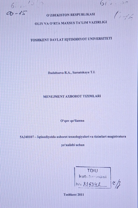 Menedjment axborot tizimlari