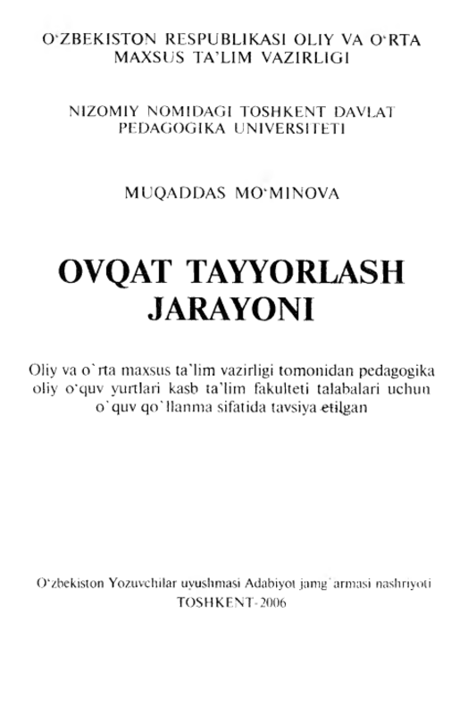 Ovqat tayyorlash