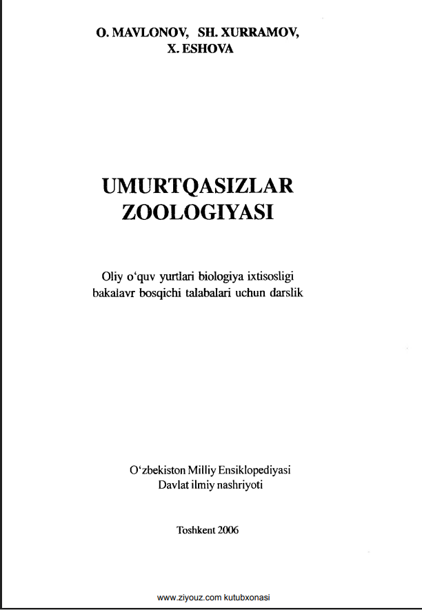Umurtqasizlar zoologiyasi