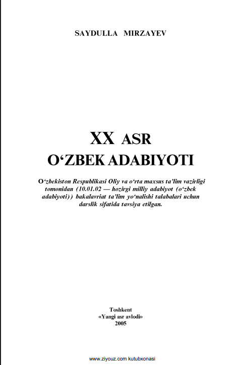XX asr o'zbek adabiyot