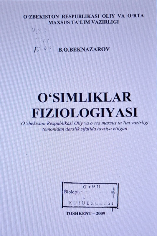 O`simliklar fizologiyasi