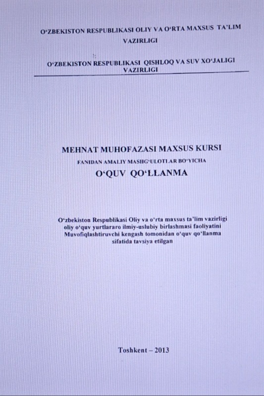 Mehnat muhofazasi maxsus kursi