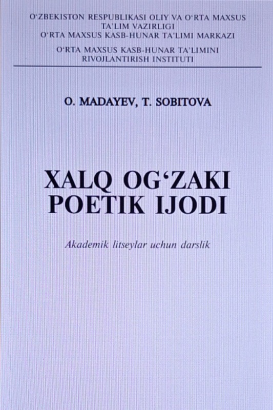 O'zbek xalq og'zaki ijodi