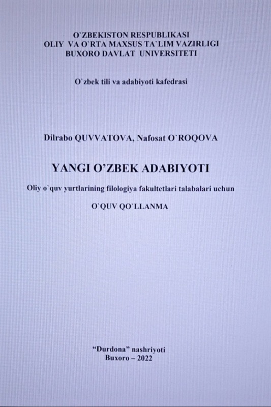 Yangi o'zbek adabiyoti