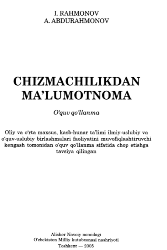 Chizmachilikdan ma’lumotnoma