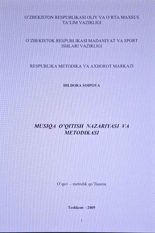 Musiqa o'qitish metodikasi va nazariyasi