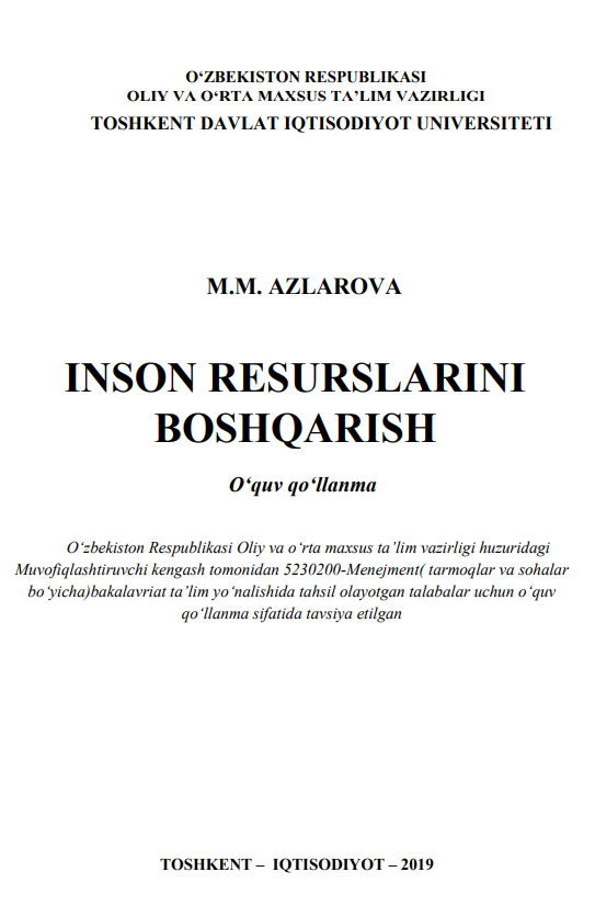 Inson resurslarini boshqarish