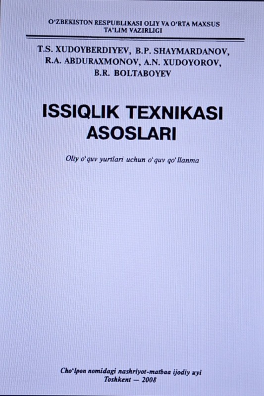 Issiqlik texnikasi asoslari