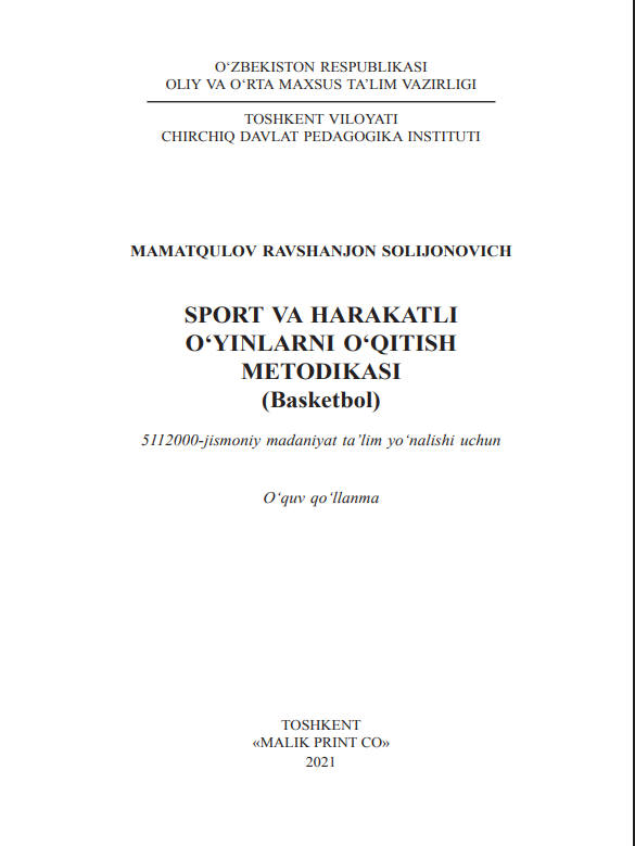 Sport va harakatli o'yinlarni o'qitish metodikasi