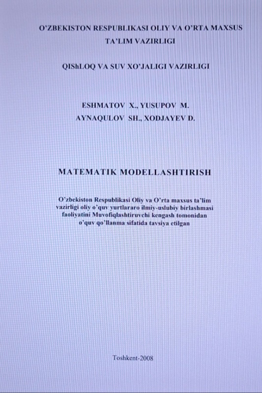 Matematik modellashtirish