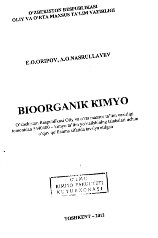 Bioorganik kimyo