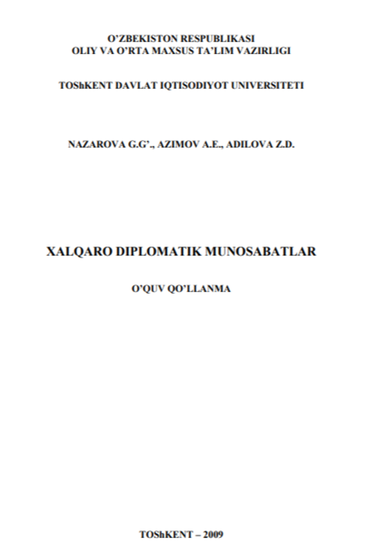 Xalqaro diplomatik munosabatlar