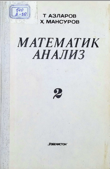 Matematik analiz 2-qism