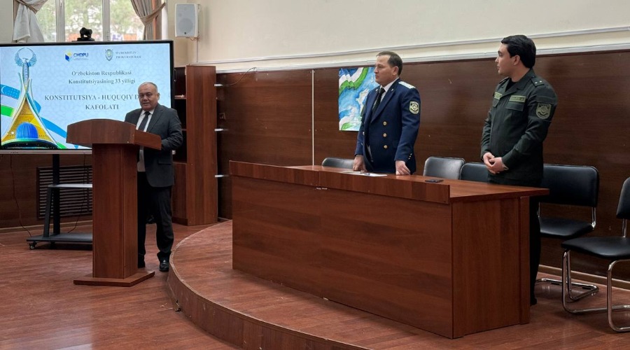 O‘zbekiston Respublikasi Konstitutsiyasi qabul qilinganining 33 yilligi munosabati bilan keng qamrovli ma’rifiy tadbir bo‘lib o‘tdi.