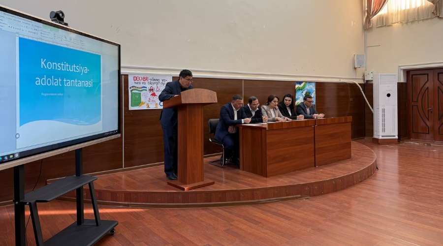 Aniq fanlar fakultetida Konstitutsiyamizning 33 yilligi munosabati bilan ma’rifiy uchrashuv o‘tkazildi.