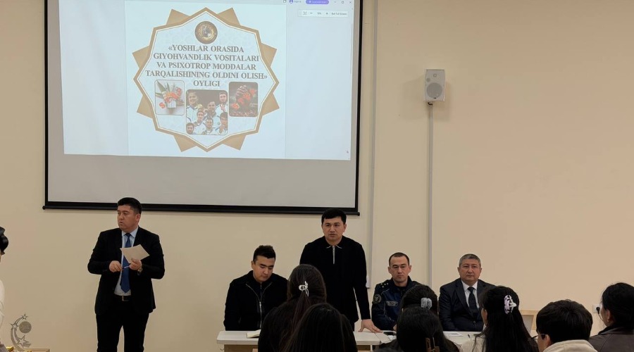 “Giyohvandlikka qarshi kurash oyligi” doirasida “Biz giyohvandlikka qarshimiz” mavzusida davra suhbati