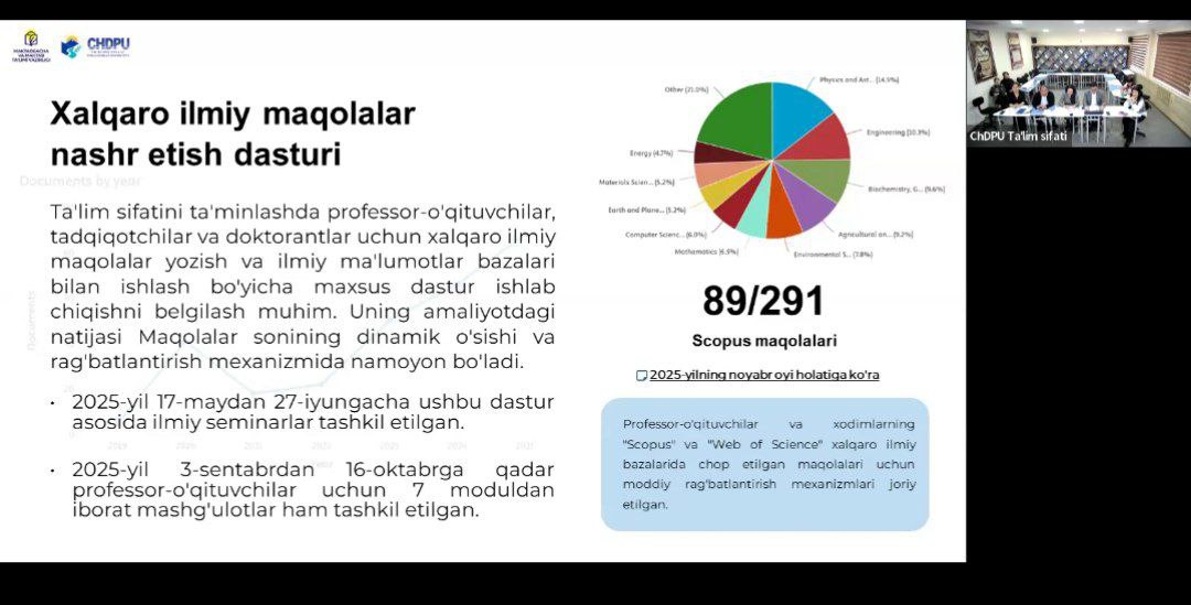Ta’lim sifatini oshirish chora-tadbirlariga bag‘ishlangan respublika seminar-treningi o‘tkazildi Gallery Image