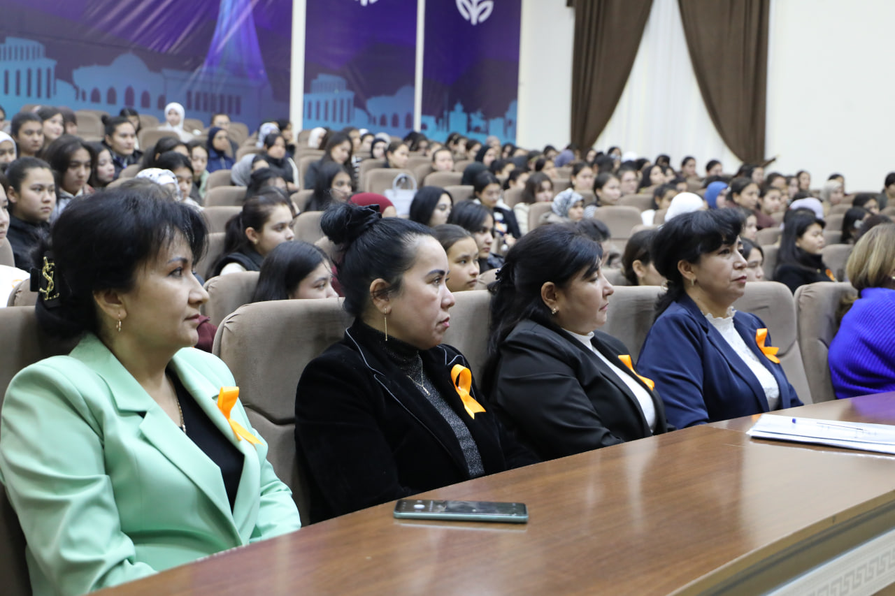 “Xotin-qizlarga nisbatan zo‘ravonlikka barham berish xaqlaro kuni” munosabati bilan o‘tkazilgan tadbir tafsiloti Gallery Image