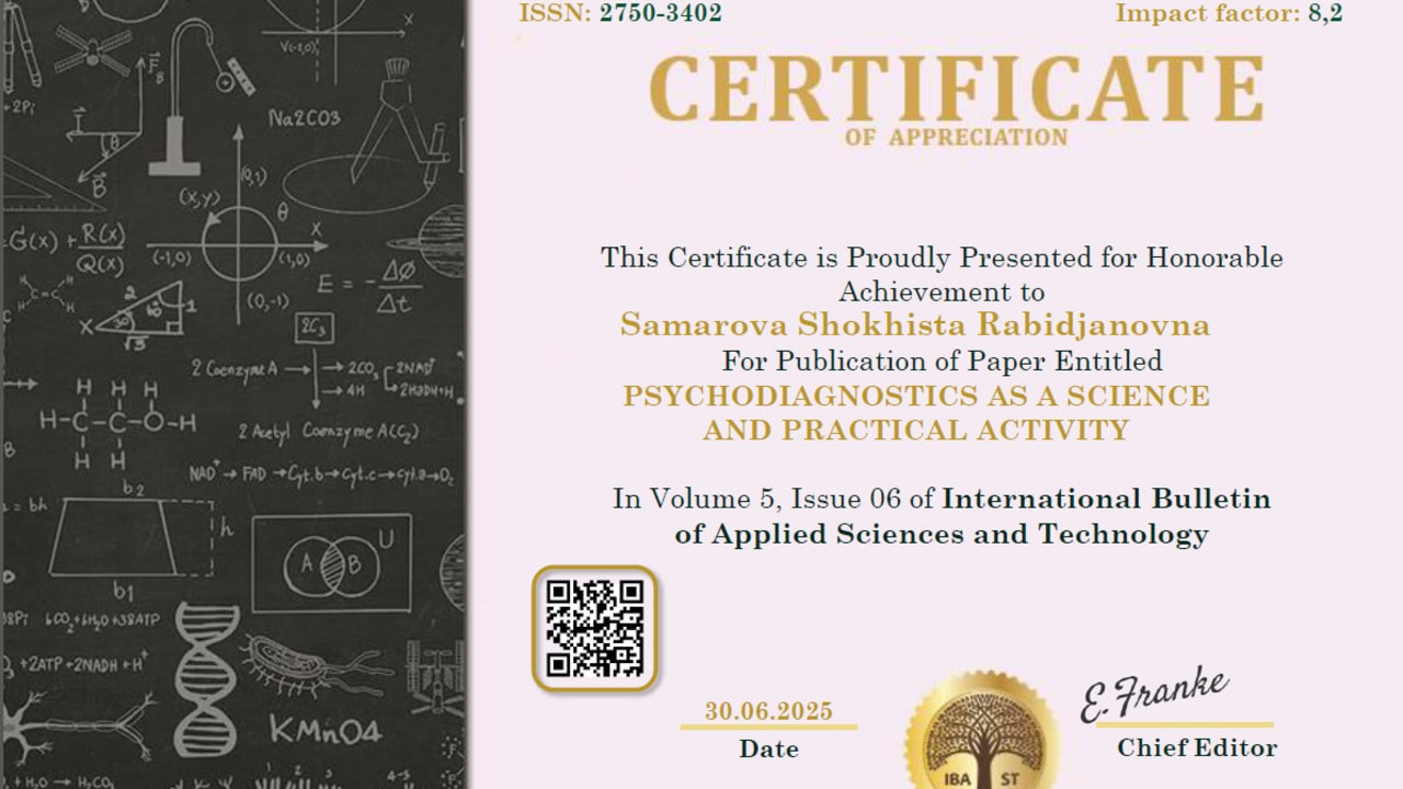 PSYCHODIAGNOSTICS AS A SCIENCE AND PRACTICAL ACTIVITY